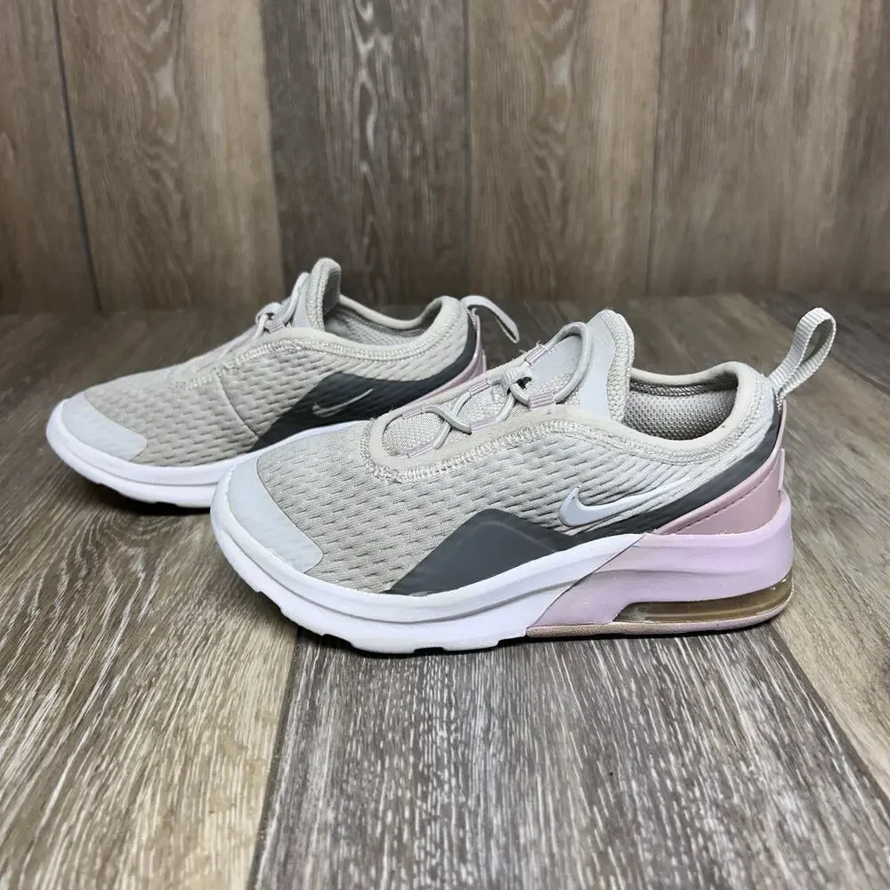 Nike Air Youth US Size 10.5 Max Motion 2 Sneaker Shoes AQ2743-015 Gray Pink